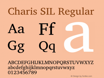 Charis SIL Version 6.000图片样张