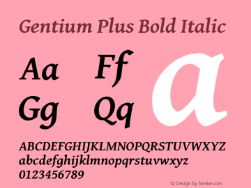 Gentium Plus Bold Italic Version 6.000图片样张