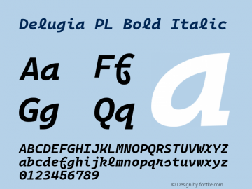 Delugia PL Bold Italic v2105.24.1图片样张