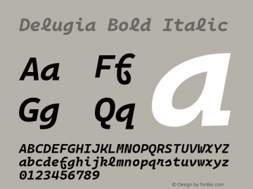 Delugia Bold Italic v2105.24.1图片样张