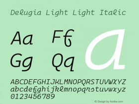 Delugia Light Italic v2105.24.1图片样张