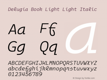 Delugia Book Light Italic v2105.24.1图片样张