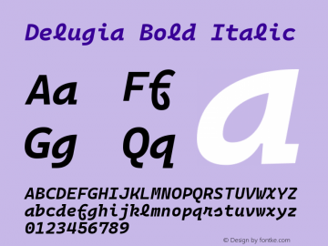 Delugia Bold Italic v2105.24.2图片样张