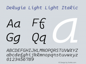Delugia Light Italic v2105.24.2图片样张