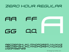 Zero Hour Regular OTF 3.000;PS 001.001;Core 1.0.29图片样张