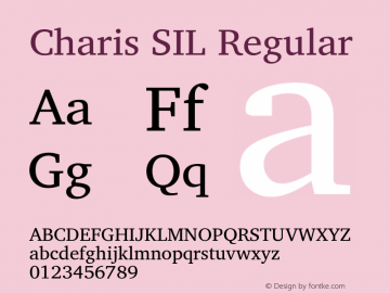 Charis SIL Version 6.001图片样张