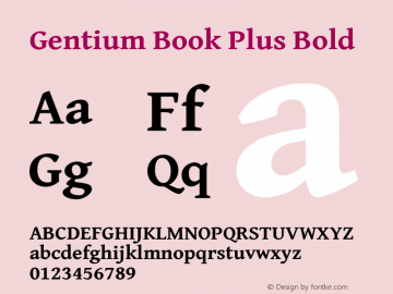 Gentium Book Plus Bold Version 6.001图片样张