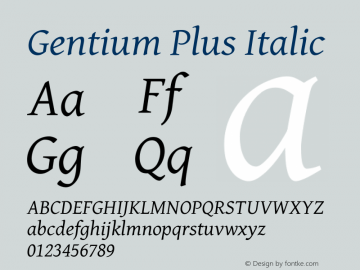 Gentium Plus Italic Version 6.001图片样张