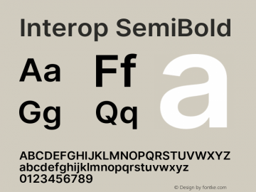 Interop-SemiBold Version 1.005图片样张