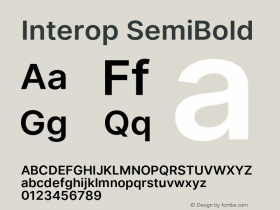 Interop-SemiBold Version 1.006图片样张