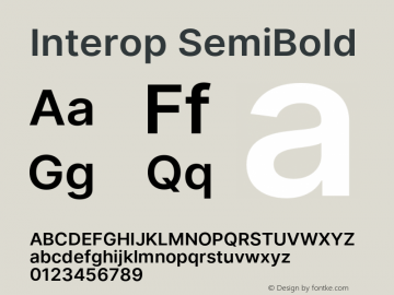 Interop-SemiBold Version 1.006图片样张