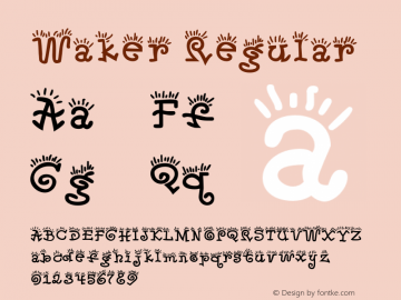 Waker Regular Version 3.001 Font Sample