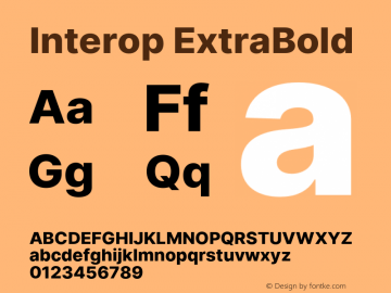 Interop-ExtraBold Version 1.007图片样张