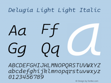 Delugia Light Italic v2105.24.2-1-ga2e91f1图片样张