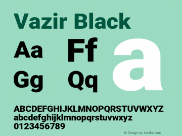 Vazir Black Version 30.0.0图片样张