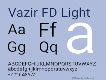 Vazir Light FD Version 30.0.0图片样张