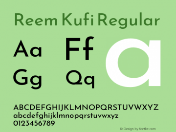 Reem Kufi Regular Version 1.000图片样张