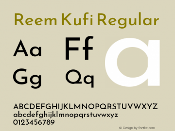 Reem Kufi Regular Version 1.001图片样张