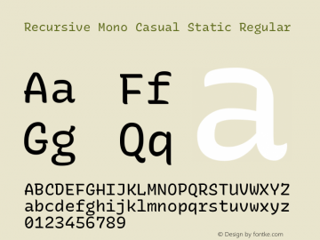 Recursive Mn Csl St Version 1.079;hotconv 1.0.112;makeotfexe 2.5.65598; ttfautohint (v1.8.3)图片样张