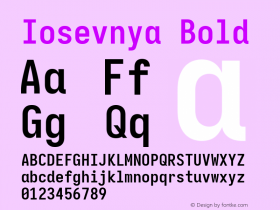 Iosevnya Bold Version 10.0.0; ttfautohint (v1.8.3)图片样张