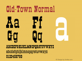 Old-Town Normal 001.000 Font Sample