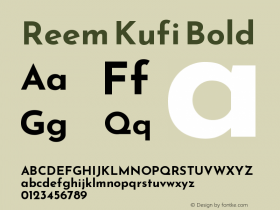 Reem Kufi Bold Version 1.002图片样张