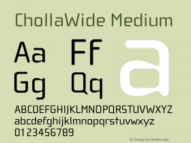 ChollaWide Medium Version 001.000 Font Sample