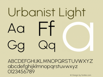 Urbanist Light Version 1.253图片样张