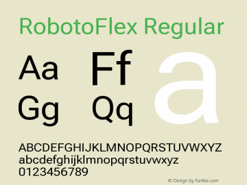 RobotoFlex Regular Version 2.136图片样张