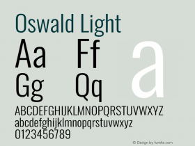 Oswald Light Version 4.102图片样张