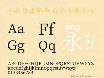 字咍源流明體 白話字假名 R 图片样张