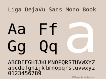 Liga DejaVu Sans Mono Version 2.35图片样张