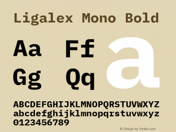 Ligalex Mono Bold Version 2.000图片样张