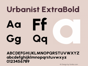 Urbanist ExtraBold Version 1.302图片样张