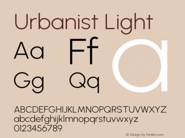 Urbanist Light Version 1.302图片样张