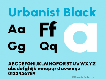 Urbanist Black Version 1.302; ttfautohint (v1.8.3)图片样张