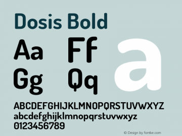 Dosis Bold Version 3.002图片样张