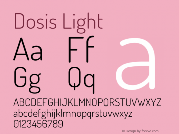 Dosis Light Version 3.002图片样张