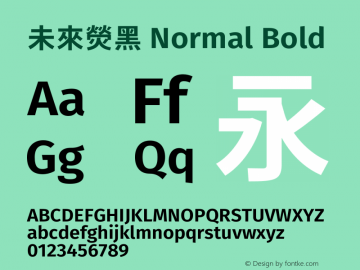 未來熒黑 Normal Bold 图片样张