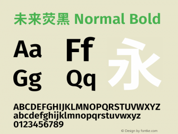 未来荧黑 Normal Bold 图片样张