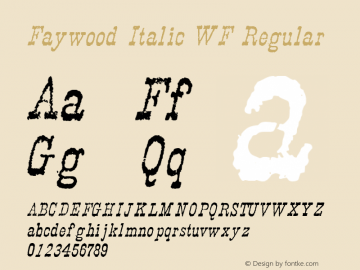 Faywood Italic WF Regular 001.000图片样张