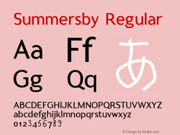 Summersby Regular 1.007 Font Sample