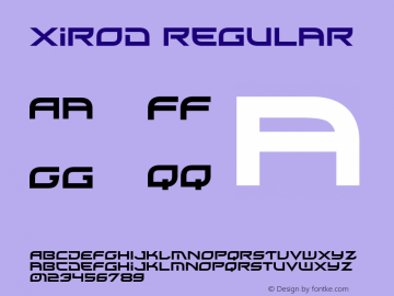 Xirod Regular OTF 2.000;PS 001.001;Core 1.0.29图片样张