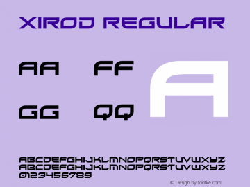 Xirod Regular Version 3.001图片样张