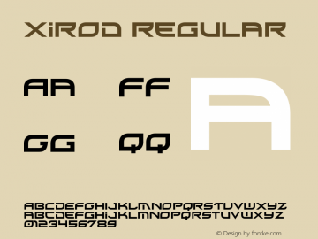 Xirod Regular OTF 2.000;PS 001.001;Core 1.0.29图片样张