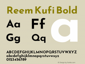 Reem Kufi Bold Version 1.001图片样张