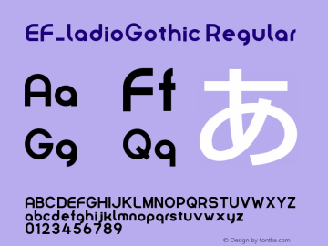 EF_ladioGothic Version 001.000图片样张