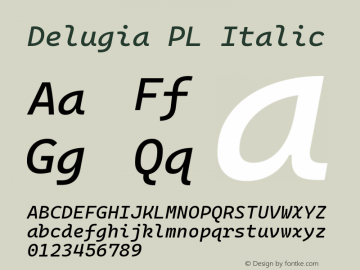 Delugia PL Italic v2106.17-15-ga377734图片样张