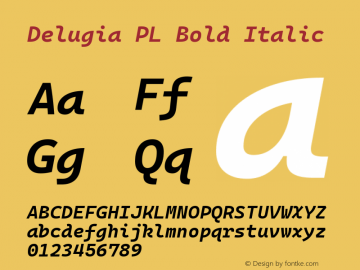 Delugia PL Bold Italic v2106.17-15-ga377734图片样张