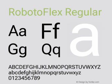 RobotoFlex Regular Version 2.136图片样张